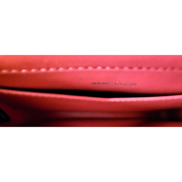 Vintage Anne Klein Adjustable Crossbody Woven Purse-Red - Picture 4 of 4